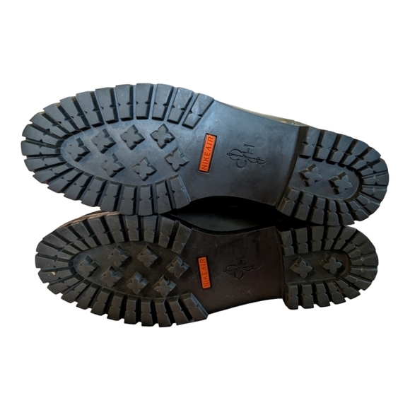 Cole Haan x Nike Air Black High Leather Parson Herringbone Boots Size 8.5 Flawed - Picture 4 of 10